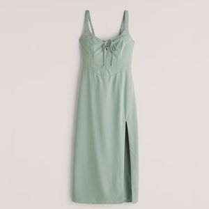NWT Abercrombie Corset Lace up Midi Dress